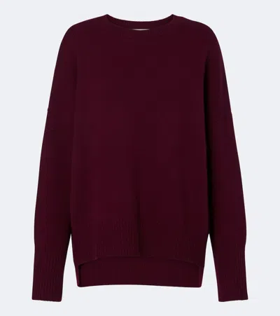 Lisa Yang Mila Cashmere Round-neck Sweater In Burgundy