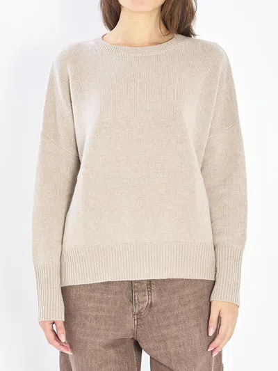 Lisa Yang Mila Crew-neck Sweater In Neutral