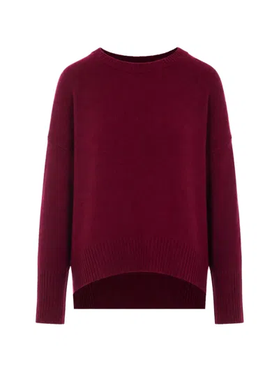 Lisa Yang Mila Crew-neck Sweater In Burgundy