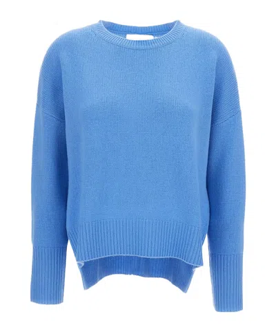 Lisa Yang Mila Ribbed-knit Crew-neck Sweater In Blue