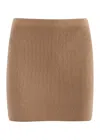 Lisa Yang Mindy Ribbed Cashmere Mini Skirt In Tan