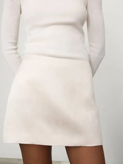 Lisa Yang Mini Skirt In Champagne In White
