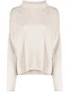 Lisa Yang Mock-neck Cashmere Jumper In Neutrals