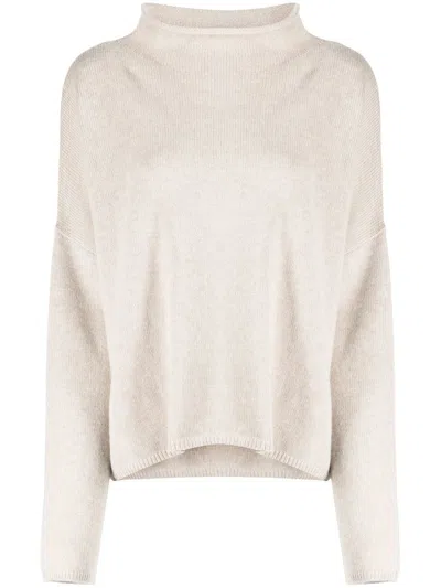 Lisa Yang Mock-neck Cashmere Jumper In Neutrals