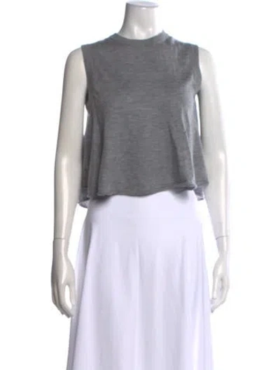 Pre-owned Lisa Yang Mock Neck Sweater In Gray