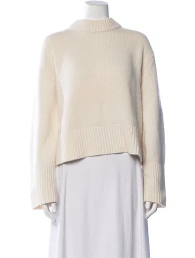 Pre-owned Lisa Yang Mock Neck Sweater In Neutrals