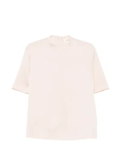 Lisa Yang Mock-neck T-shirt In Nude