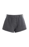 Lisa Yang Annora Cashmere Knit Micro Shorts In Gray