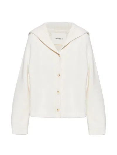 Lisa Yang Mora Hooded Buttoned Cardigan In Neutral
