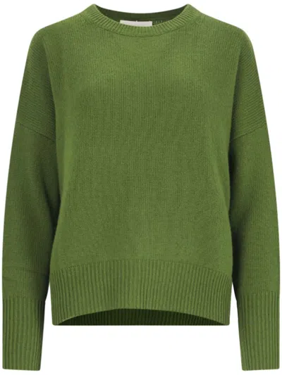Lisa Yang Moss Green Sweater, Crew Neck