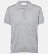 Lisa Yang Nai Knitted Cashmere Polo Shirt In Gray