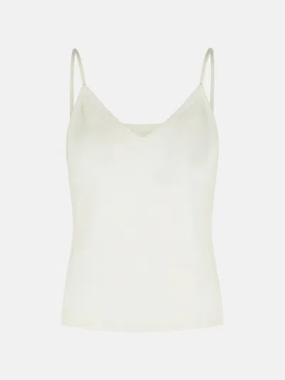 Lisa Yang 'nala' Cream Cashmere Tank Top In White