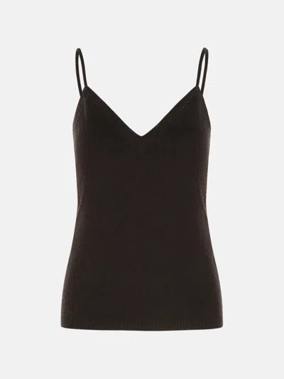 Lisa Yang 'nala' Dark Oak Cashmere Tank Top In Brown