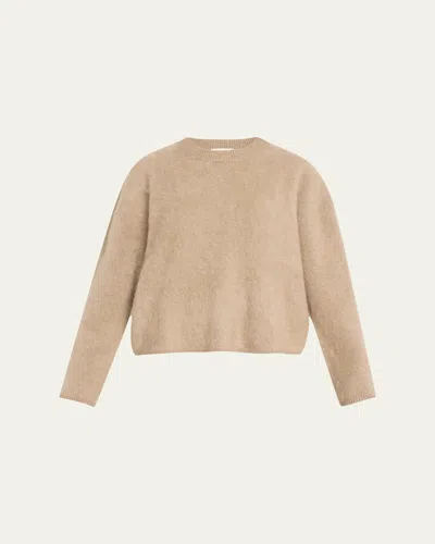 Lisa Yang Natalia Cashmere Drop-shoulder Sweater In Mole Brushed Ez