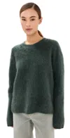 Lisa Yang Natalia Cashmere Sweater In Olive Brushed