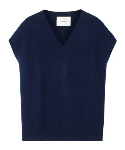 Lisa Yang Navarra Cashmere Vest In Blue