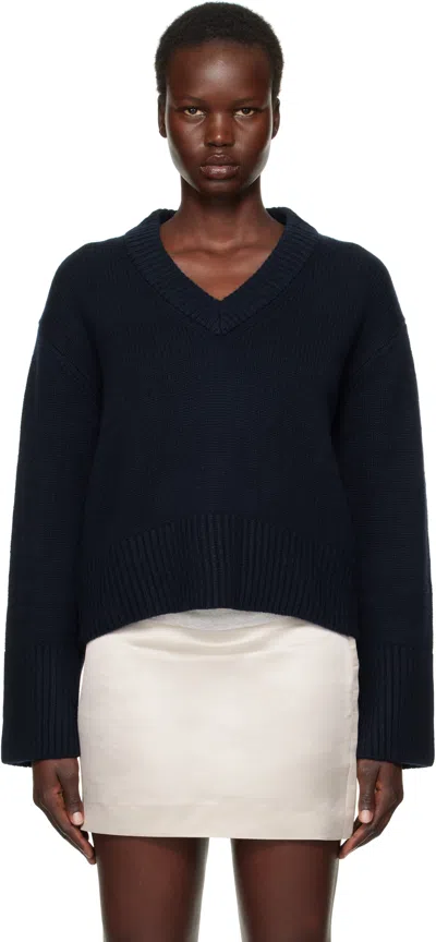 Lisa Yang Navy Aletta Sweater In Na Navy