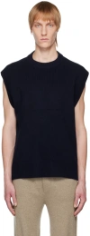 Lisa Yang Navy Dennis Vest In Na Navy
