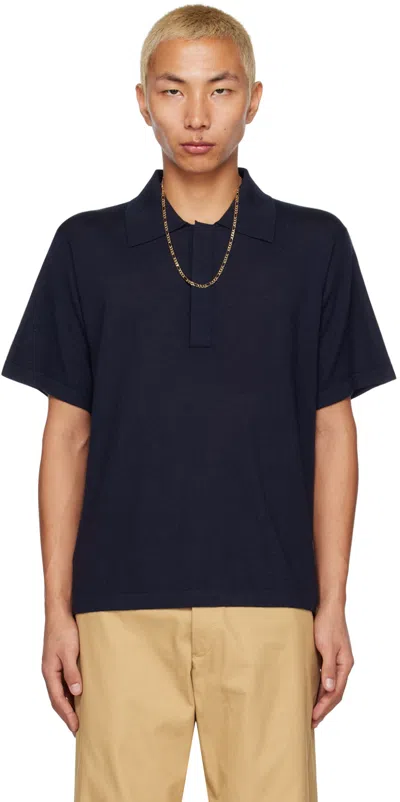 Lisa Yang Navy 'the Charles' Polo