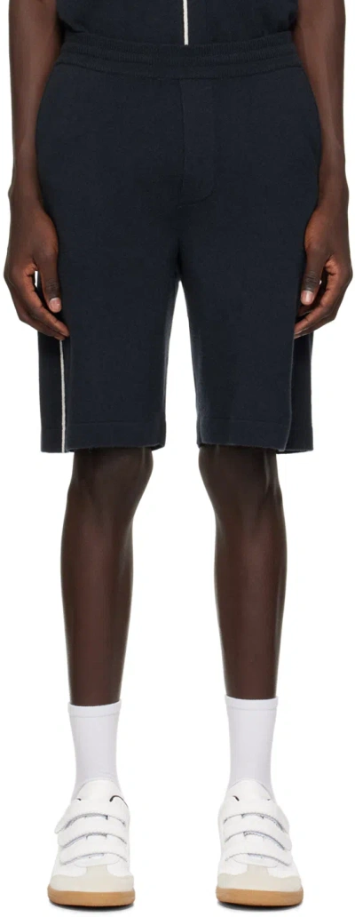 Lisa Yang Navy 'the Ollie' Shorts In Ir Ink/cream