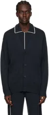 Lisa Yang Navy 'the Wilson' Cardigan In In Ink