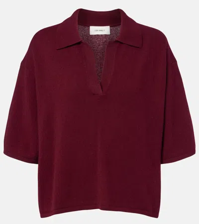 Lisa Yang Neela Cashmere Polo Sweater In Burgundy