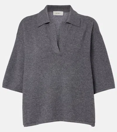 Lisa Yang Neela Cashmere Polo Sweater In Gray
