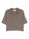 Lisa Yang Neela Collared T-shirt In Brown