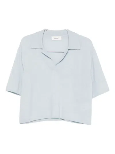 Lisa Yang Neela Short-sleeve Top In Blue
