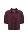 Lisa Yang Neela T-shirt Knitwear Brown In Burgundy