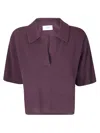 Lisa Yang Neela T-shirt Knitwear Brown In Burgundy