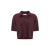 Lisa Yang Neela T-shirt Knitwear Brown In Burgundy