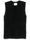 Lisa Yang Nella Vest In Bk Black Brushed