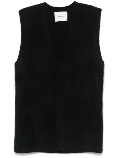 Lisa Yang Nella Vest In Bk Black Brushed