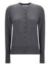 Lisa Yang Nellia Button-cuff Cardigan In Gray