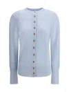 Lisa Yang The Nellia Button-cuffs Cardigan In Blue