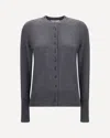 Lisa Yang Nellia Button-cuff Cardigan In Gray