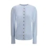 Lisa Yang The Nellia Button-cuffs Cardigan In Blue