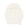 Lisa Yang Wide-collar V-neck Jumper In White