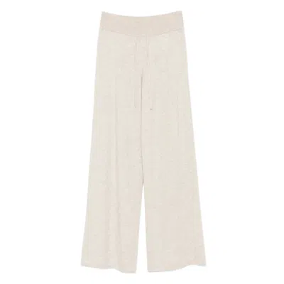 Lisa Yang Neutrals Trousers - Straight Trousers Women In Metallic