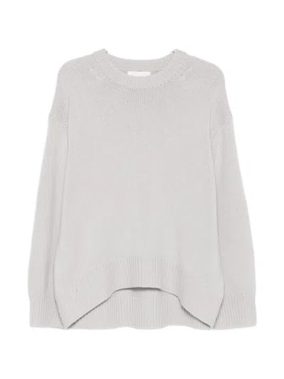 Lisa Yang Long-sleeve Crew-neck Sweater In Gray