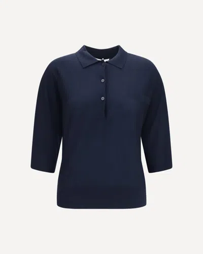 Lisa Yang Norie Three-quarter Sleeve Sweater In Blue