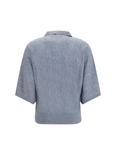 Lisa Yang Sweater Woman Color Charcoal In Blue
