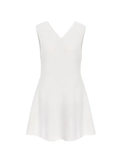 Lisa Yang Nyna V-neck Mini Dress In White