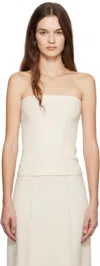 Lisa Yang Off-white Ami Top In Cr Cream