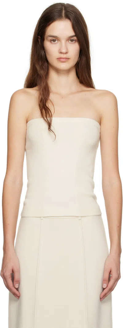 Lisa Yang Off-white Ami Top In Cr Cream