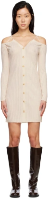 Lisa Yang Off-white Clarita Midi Dress In Eg Eggshell