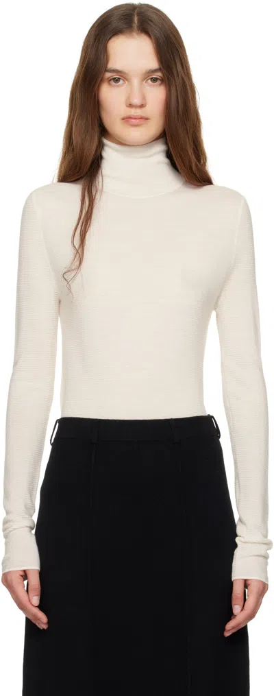 Lisa Yang Off-white Lory Turtleneck In Iv Ivory