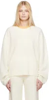 Lisa Yang Off-white Natalia Sweater In Cz Cream Brushed
