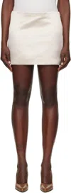 Lisa Yang Off-white Silk Miniskirt In Uc Champagne